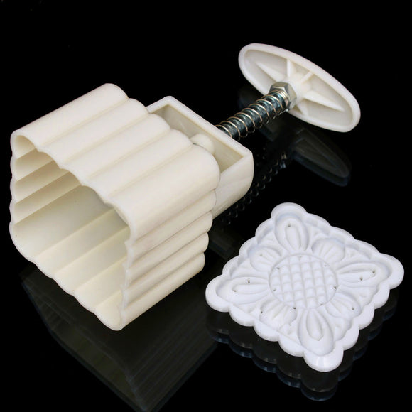 Square,Moonake,Baking,Mooncake,Pastry,Biscuit,Press,Mould,Flower,Cooking