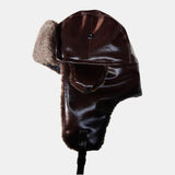 Leather,Velvet,Winter,Protection,Solid,Color,Leather,Hunting,Trapper