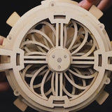 Wooden,Perpetual,Calendar,Mechanical,Gears,Building,Puzzle,Building,Model