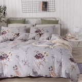 Bedding,Printed,Flowers,Comforter,Quilt,Cover,Pillowsilp,Cotton,Duvet,Cover,Textile
