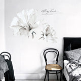 Sticker,Romantic,White,Orchid,Flowers,Sticker,Decal,Living,Bedroom,Decor