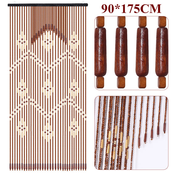 Lines,Wooden,String,Curtain,Blinds,Screen,Bedroom,Divider,Panel,Decorations,90*175cm
