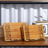 Wooden,Reading,Bookshelf,Tablet,Stand,Bamboo,Holder,Retro