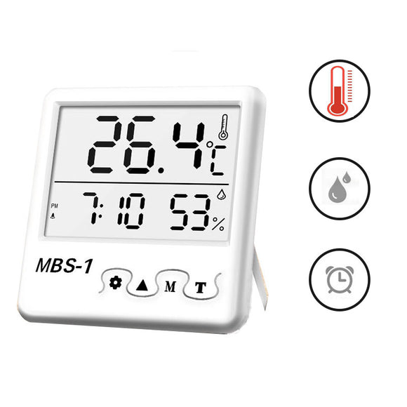Loskii,Digital,Large,Screen,Weather,Station,Indoor,Hygrometer,Thermometer,Clock