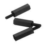 Suleve,M2NH5,50pcs,Nylon,Black,Screw,Standoff