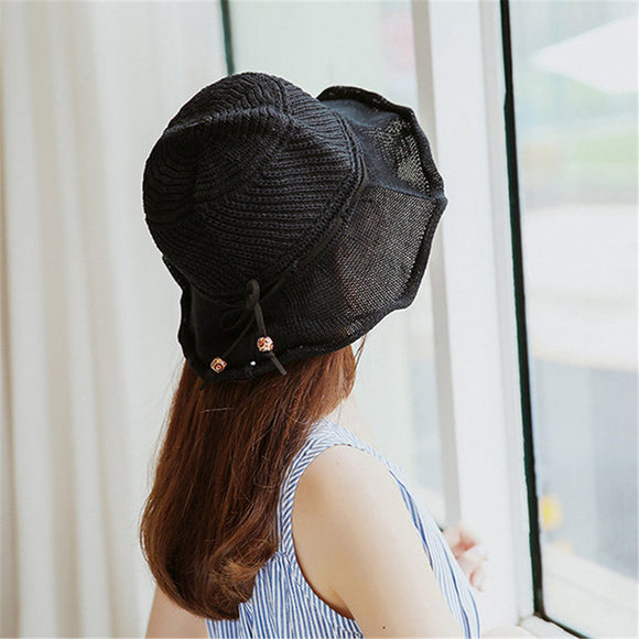 Women,Breathable,Knitted,Sunscreen,Fisherman,Casual,Travel,Shoppping,Visor,Bucket