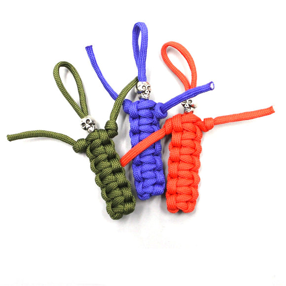 IPRee,Paracord,Skull,Woven,Braided,Keychain