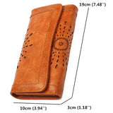 Women,Retro,Hollow,Wallet,Leather,Purse,Money,Holder,Handbag,Camping,Travel