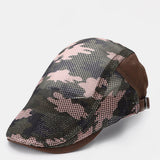 Linen,Summer,Outdoor,Sunshade,Casual,Camouflage,Printing,Breathless,Beret,Forward