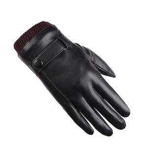 Women,Finger,Leather,Gloves,Thick,Winter,Cycling,Driving,Windproof,Mittens