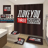 English,Letter,Waterproof,Bathroom,Shower,Curtain,Skidproof,Toilet,Cover,Bathroom,Decor