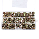 Suleve,MXRN6,190Pcs,Carbon,Steel,Plated,Rivet,Threaded,Countersunk,Insert