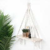 Macrame,Plant,Hanger,Hanging,Shelf,Bookshelf,Mounted,Shelves