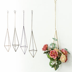 Triangle,Hanging,Wrought,Pineapple,Flower,Stand,Metal,Hollow,Soilless,Flower,Simple,Flower,Stand