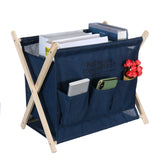 Wooden,Foldable,Large,Capacity,Desktop,Storage,Basket,Portable,Magazine,Newspaper,Pockets