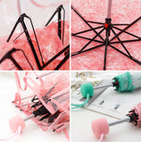 SaicleHome,Romantic,Cherry,Blossoms,Transparent,Umbrella,Folding,Umbrella