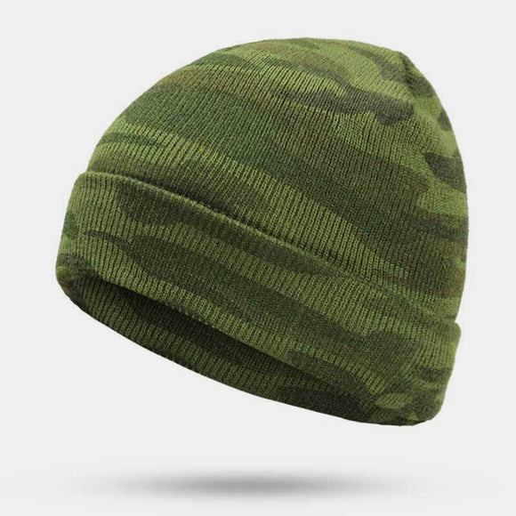 Men's,Camouflage,Pullover,Protection,Knitted,Beanie,Windproof