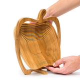 Collapsible,Apple,Shaped,Bamboo,Basket,Kitchen,Fruit,Storage,Centerpiece,Decorations