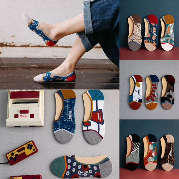 Unisex,Shallow,Patchwork,Color,Personality,Socks,Socks
