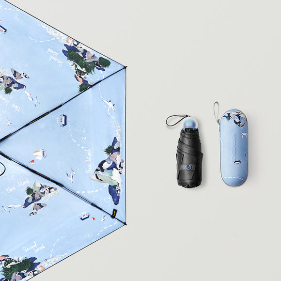 Beneunder,Folding,Sun&rain,Umbrella,Vinyl,Protection,Lightweight,Pocket,Umbrella