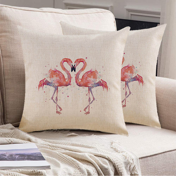 45x45cm,Fashion,Flamingo,Cotton,Linen,Pillowcase,Decorative,Pillow