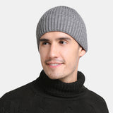 Unisex,Solid,Color,Knitted,Skull,Beanie,Brimless