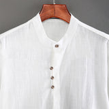 Linen,Loose,Collarless,Breathable,Short,Sleeve,Sport,Fitness,Hiking,Fishing