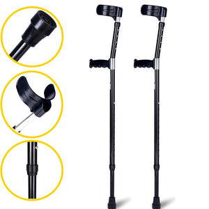 Adjustable,Lightweight,Underarm,Forearm,Elbow,Crutches,Walking,Stick