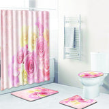 Bathroom,Shower,Curtain,Hooks,Washable,Toilet,Cover,Pedestal,Toilet