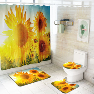 Waterproof,Shower,Curtain,Bathroom,Toilet,Cover,Sunflower,Summer,Feeling,Decor