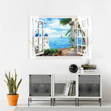 Miico,FX82012,Mediterranean,Landscape,Sticker,Window,Printing,Decorative,Stickers