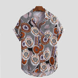 INCERUN,Short,Sleeve,Vintage,Ethnic,Printed,Shirts,Hawaiian,Beach,Party,Blouse