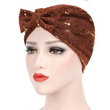 Women,Muslin,Studded,Breathable,Ethnic,Cotton,Beanie,Vintage,Elastic,Turban