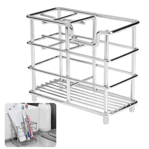 Honana,Stainless,Steel,Toothbrush,Holder,Toothpaste,Razor,Stand,Bathroom,Organizer,Storage