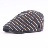 Washed,Knitted,Stripe,Beret,Outdoor,Sport,Adjustable,Visor,Forward