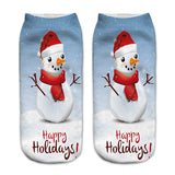 Women,Print,Santa,Claus,Ankle,Socks,Casual,Christmas,Socks