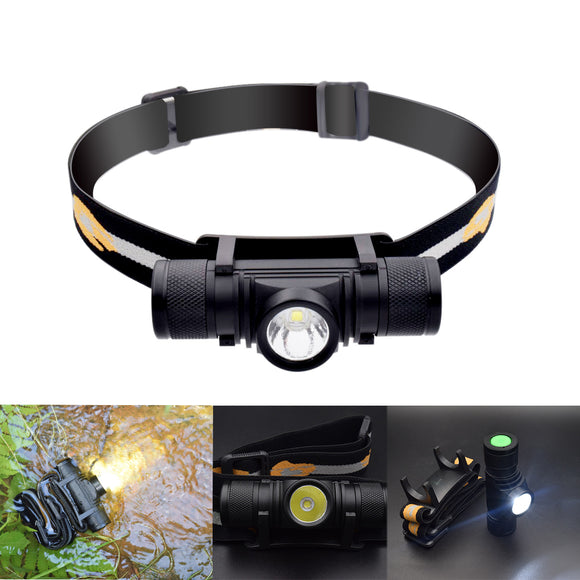 XANES,1000LM,Modes,Stepless,Dimming,Charging,Interface,Waterproof,Headlamp