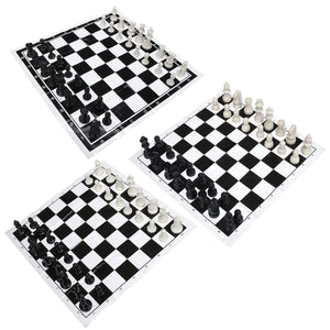 Portable,Chess,Tournament,Chess,Plastic,Pieces,Black,Chess,Board
