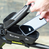BIKING,6inch,Bicycle,Front,Frame,Waterproof,Phone,Mount,Touch,Screen,Visor,Handlebar