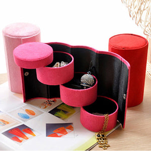 Honana,Layers,Storage,Jewelry,Necklace,Earring,Organizer,Cylinder,Holder