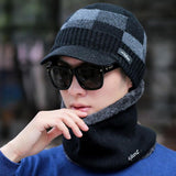 Men's,Earmuffs,Thickening,Scarf,Beanie