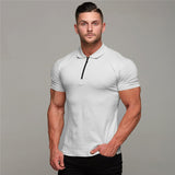Summer,Outdoor,Cotton,Short,Sleeve,Shirt,Bodybuilding,Fitness