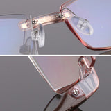 Unisex,Frameless,Resin,Reading,Glasses,Diamond,Trimming,Light,Glasses