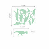 Honana,15x6cm,Fluorescent,Dinosaur,Sticker