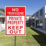 20cmx30cm,Aluminum,Trespassing,Private,Property,Warning