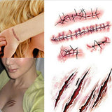 Halloween,Zombie,Scars,Tattoos,Bloody,Makeup,Terror,Wound,Scary,Blood,Injury,Sticker