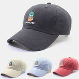 Cotton,Embroidery,Cactus,Cartoon,Printing,Casual,Sport,Outdoor,Curve,Visor,Baseball