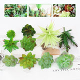 10Pcs,Artificial,Succulent,Flocking,Plants,Foliage,Landscape,Garden,Decorations