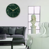 Loskii,CC002,Creative,Marble,Pattern,Clock,Clock,Quartz,Clock,Office,Decorations