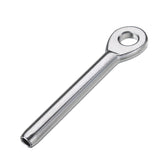 Marine,Grade,Polished,Stainless,Steel,Swage,Terminal,Steel,Eyelet